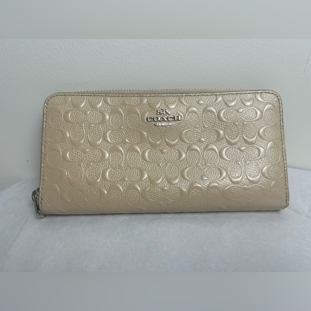 Coach Tan Embossed Wallet - Picture 4 of 15